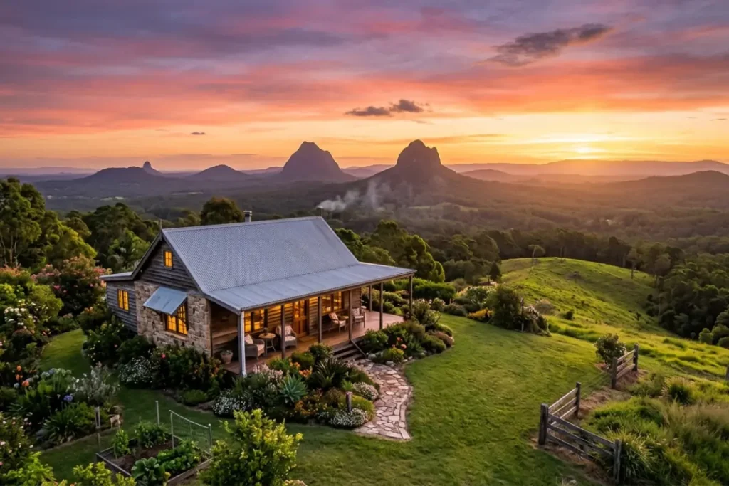 Maleny hinterland accommodation mountain view