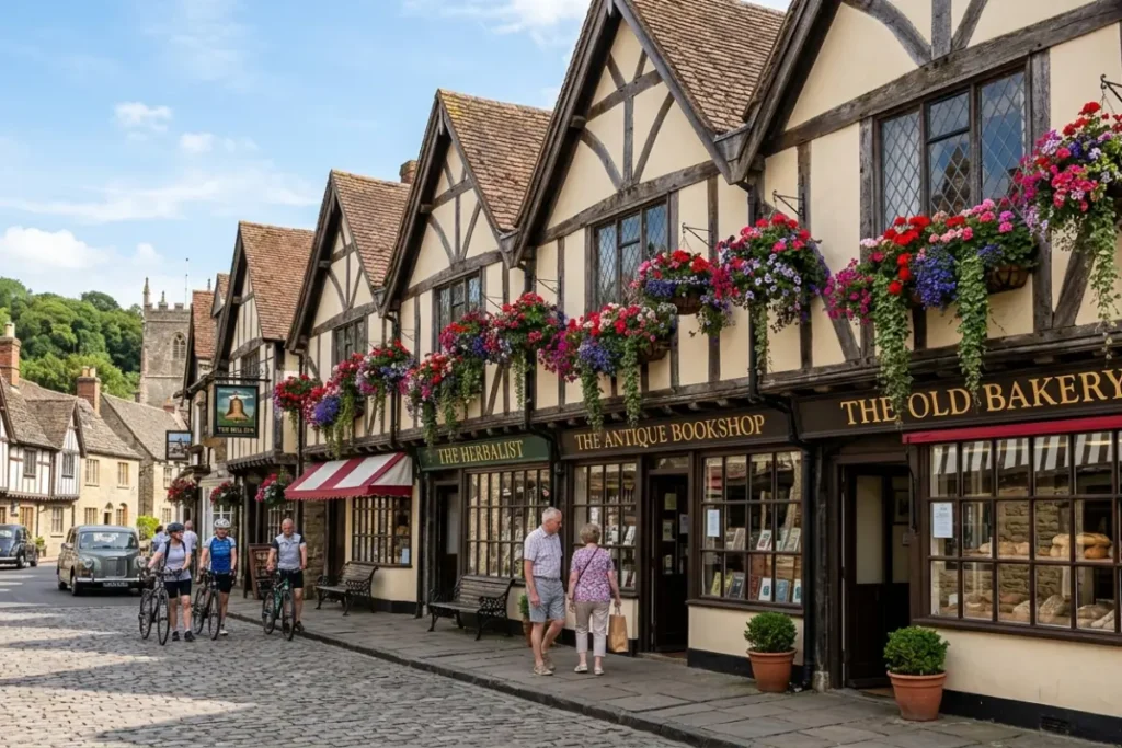 Montville village Main Street cafes and galleries